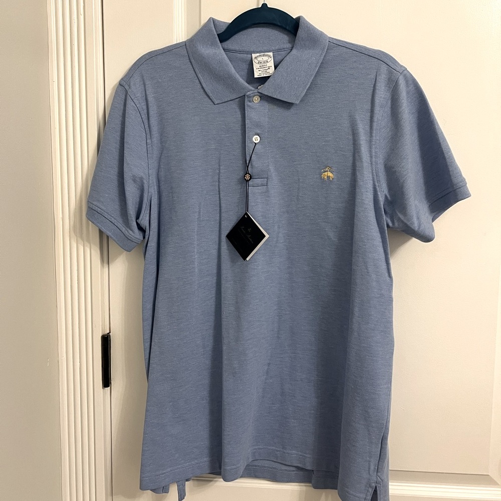 Brooks Brothers cotton collared golf shirt.